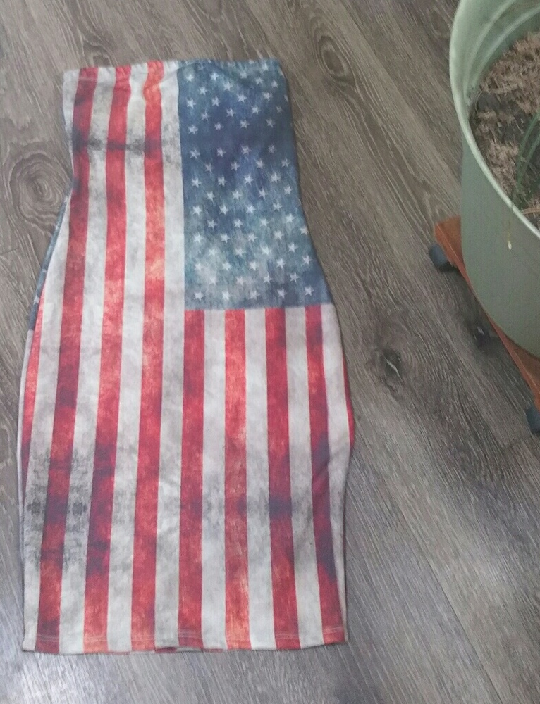 🍸Sexy Strapless American Flag Dress🍾